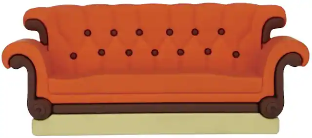 Front. Monogram - Friends Couch 3D Foam Magnet - Orange.