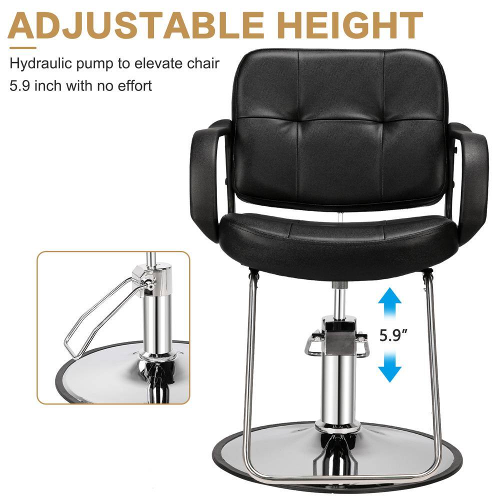 ADJUSTABLE HEIGHT  
Hydraulic pump to elevate chair 5.9 inch with no effort