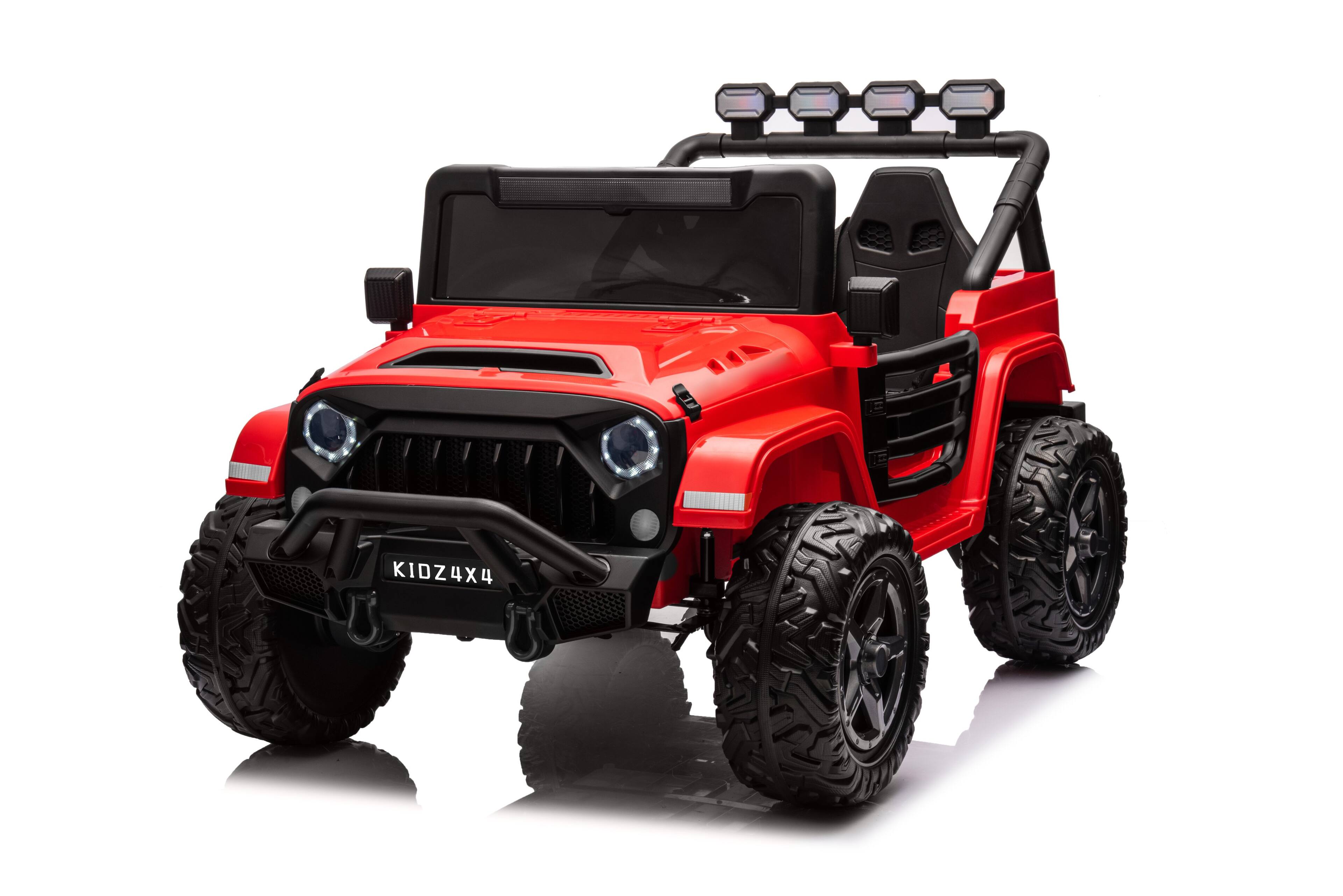Qeetex - 24V 4WD Kids Ride-On Truck 2-Seater Remote Control 800W Power for Kids - Red