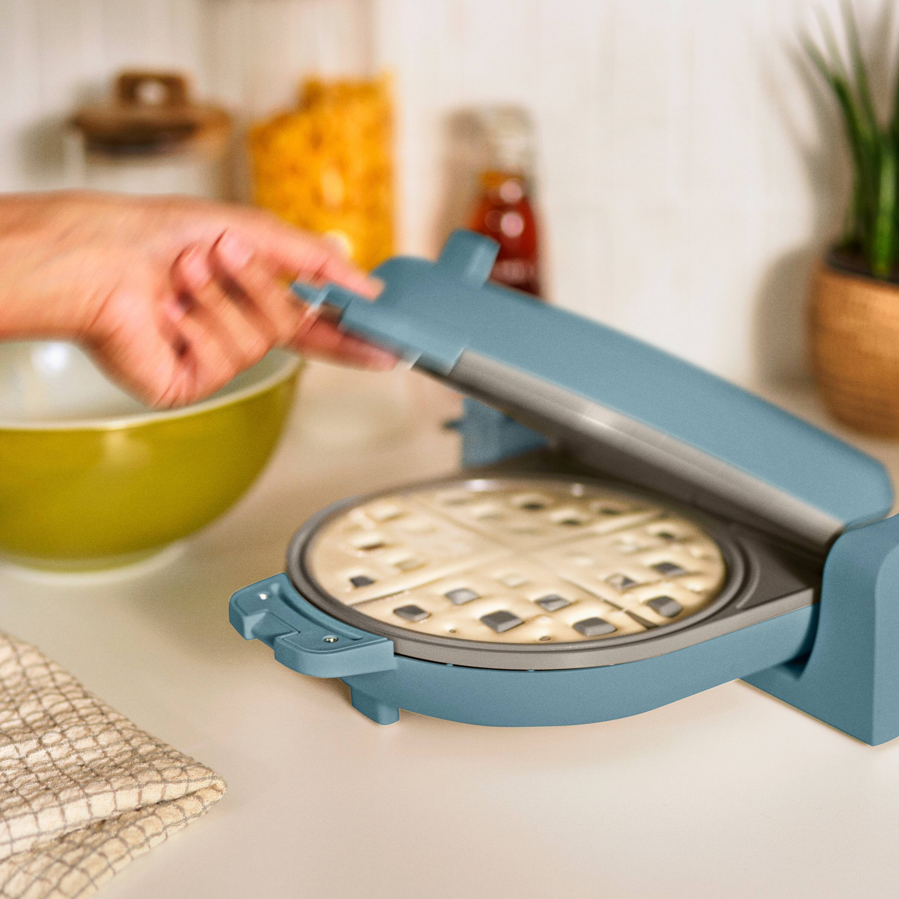 Alt View 8. Bella - Fits-anywhere Kitchenware: Flip & Store Belgian Waffle Maker - Surf.