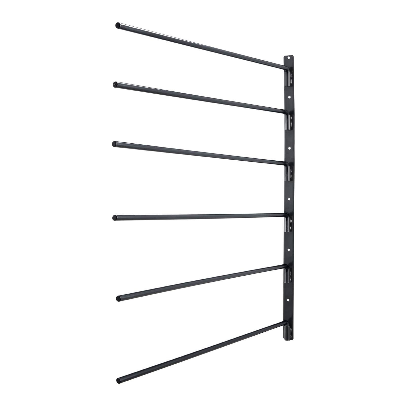 Alt View 5. VEVOR - Wall Mounted Saddle Rack, 30.9 x 29.9 x 5.5 in, Swing Out Saddle Holder, Six Tiers Horse Saddle Stand - Black.