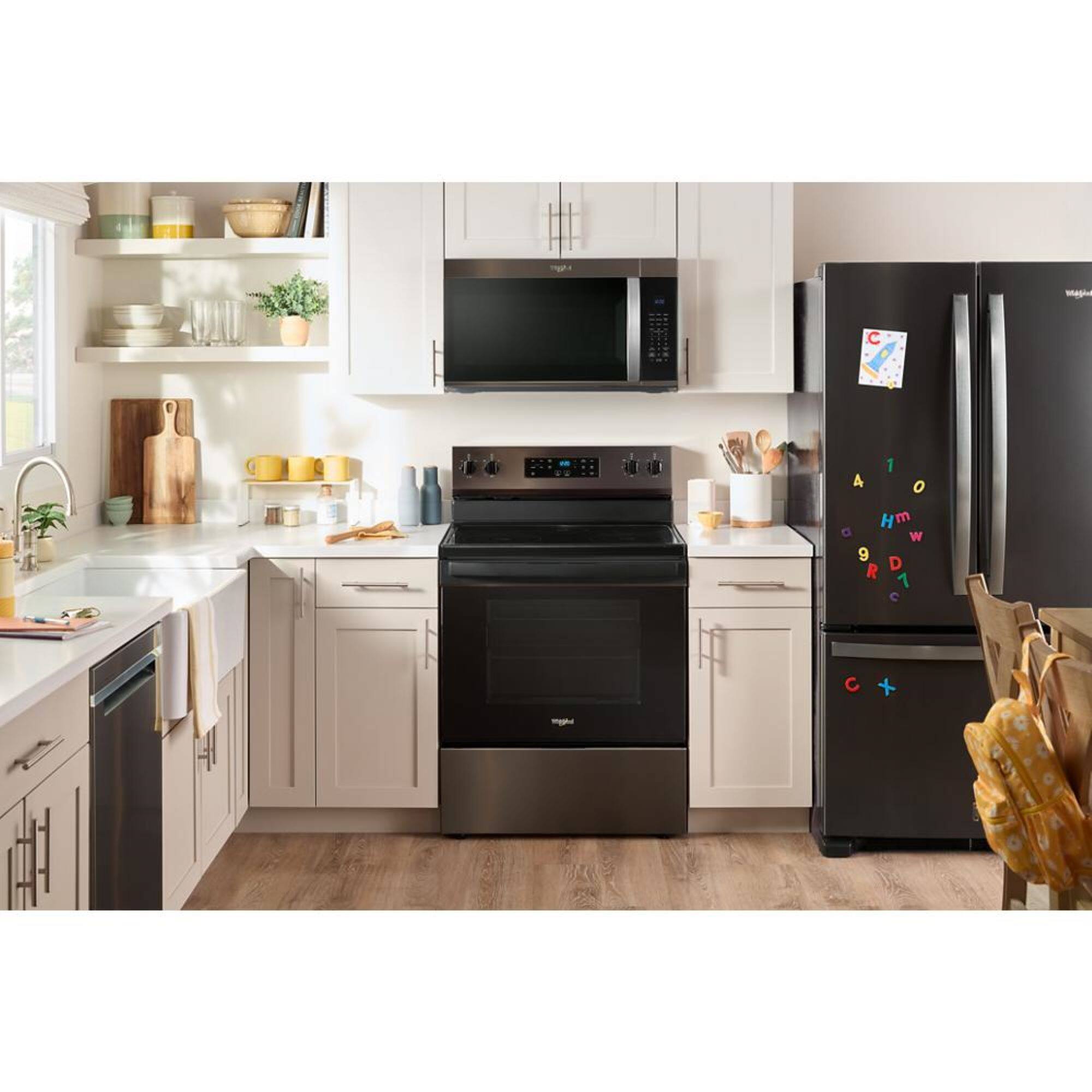 Alt View 15. Whirlpool - 1.9 Cu. Ft. Over-the-Range Microwave with Sensor Cooking - Black stainless steel.