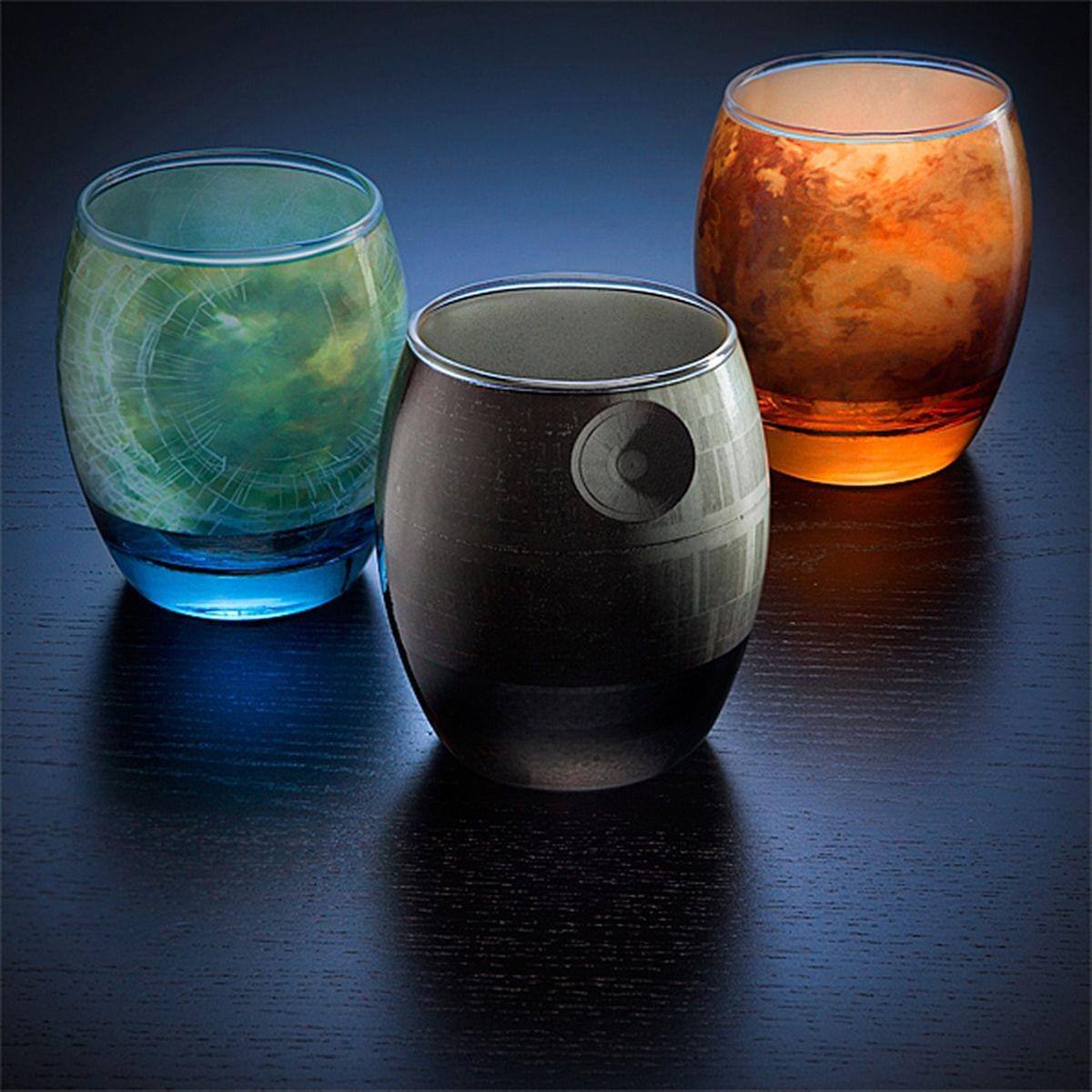 Alt View 10. ThinkGeek - Star Wars Planetary Glass Set of 6 - Green.