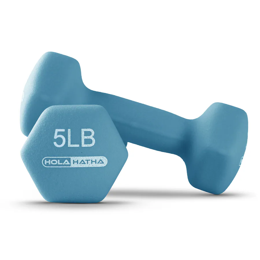 HolaHatha 3 5 8 10 12 15 Pound Neoprene Dumbbell Weight Set W holahatha-3-5-8-10-12-15-pound-neoprene-dumbbell-weight-set-w