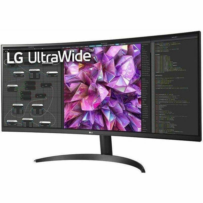 Alt View 2. LG - LG 34BQ60QC-B 34" Class Curved Screen LCD Monitor - 21:9 - Textured Black - 34" Viewable - In-plane Switching (IPS) - Black.