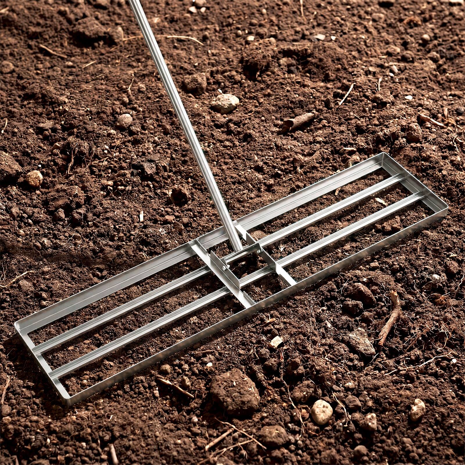 Alt View 1. Costway - Costway Lawn Leveling Rake 42" x 10" Heavy Duty Level Lawn Tool for Garden Backyard/Lawn - Silver.