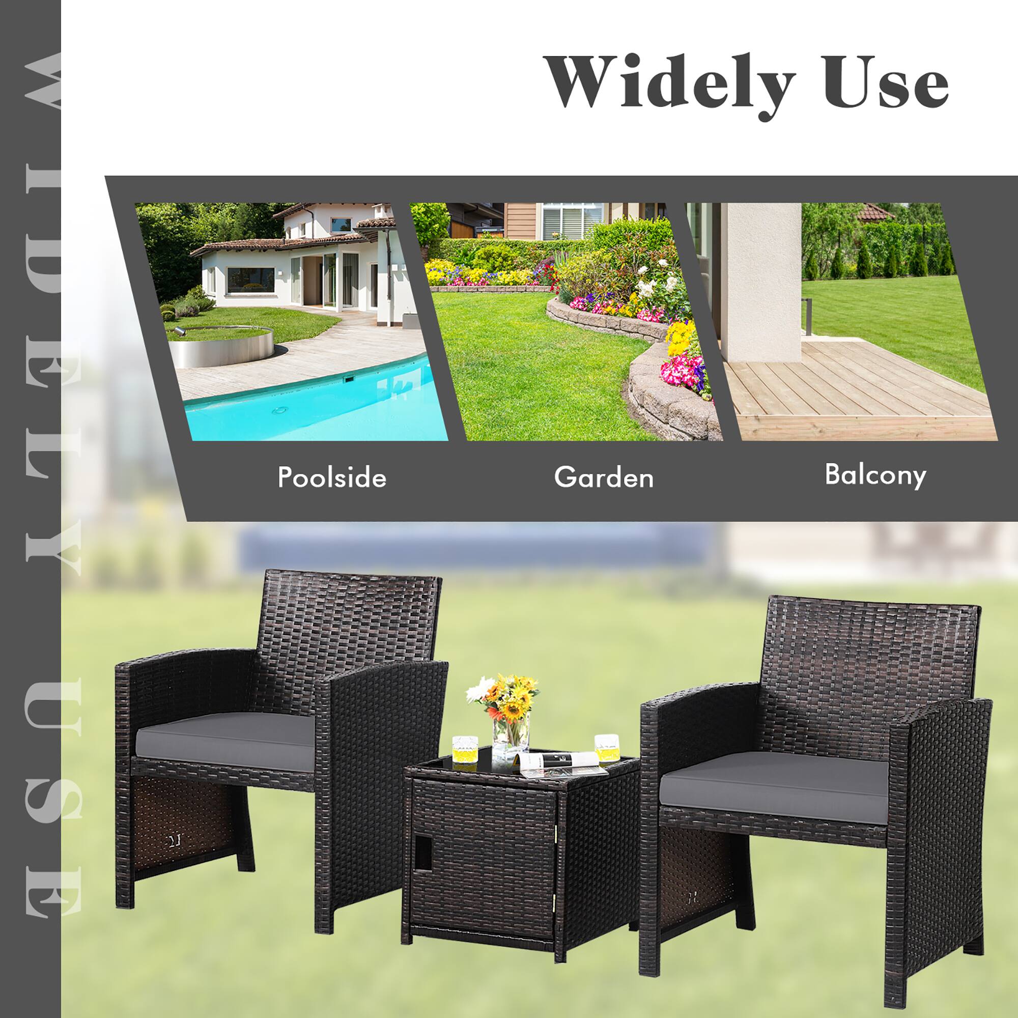 Widely Use Wicker Patio Furniture for Poolside, Garden, Balcony