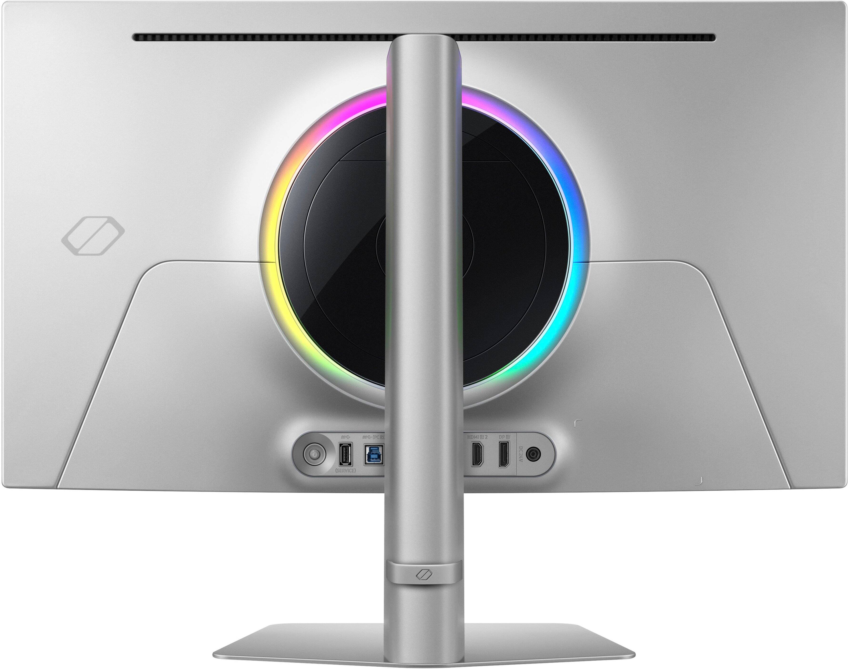 Alt View 21. Samsung - 27" Odyssey OLED G8 (G81SF), 4K UHD, 240Hz, 0.03ms, AMD FreeSync Premium Pro, Glare Free, HDR 400 Gaming Monitor - Silver.