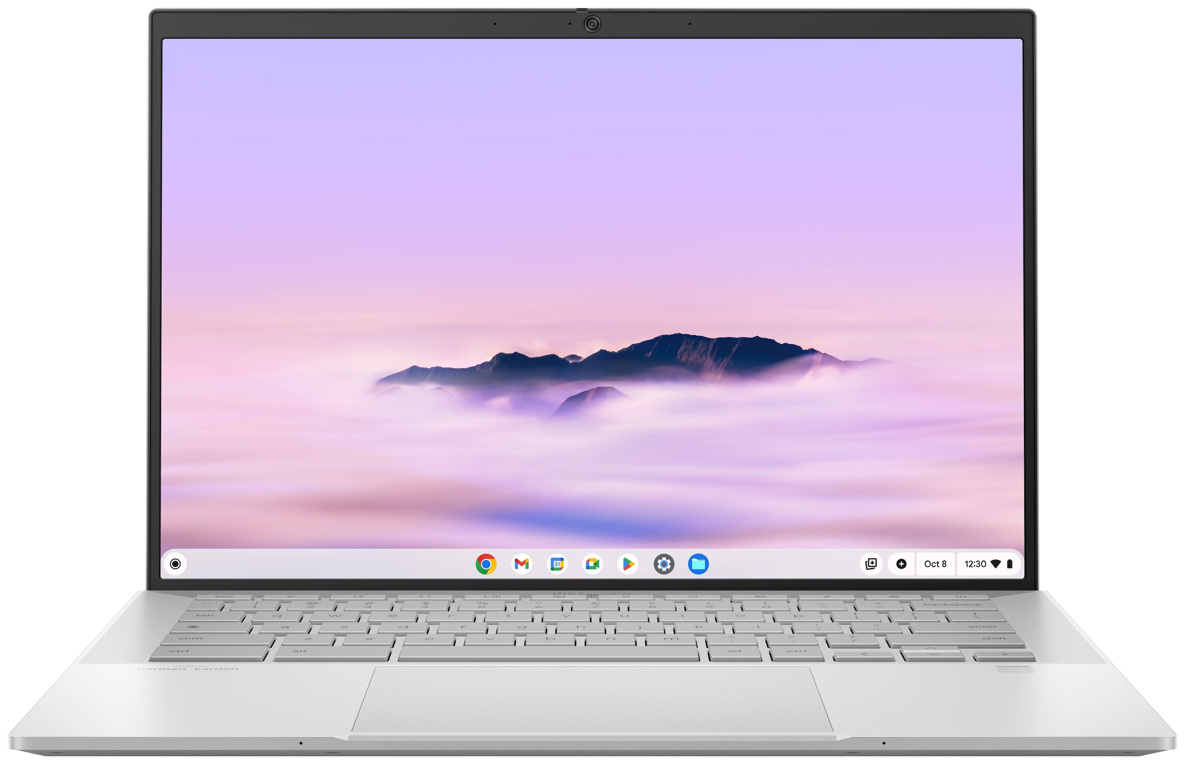 ASUS - Expertbook CX54 Chromebook Plus 14" Laptop with Google AI - Intel Core Ultra 5 with 8GB Memory - 128GB SSD - Fog Silver - Front_Zoom