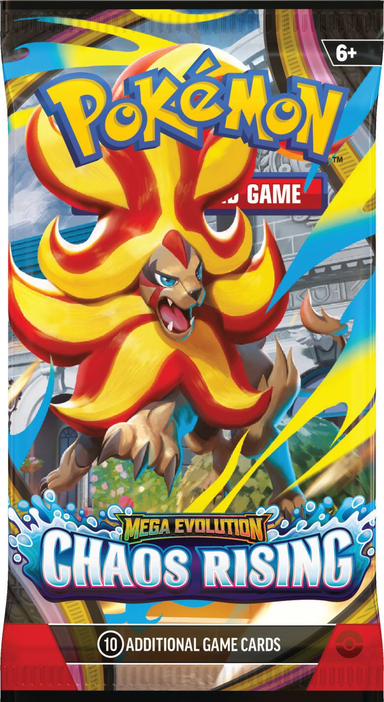 Pokémon Game  
Mega Evolution  
Chaos Rising  
10 Additional Game Cards
