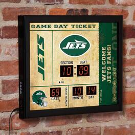 Evergreen Enterprises - 15" x 19" Bluetooth Scoreboard Wall Clock - Brown