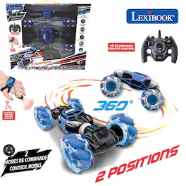Lexibook - Extreme Crosslander Rechargeable RC Stunt Car with Lights