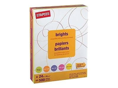 STAPLES
brights
papiers brillants
24 sheets
500 sheets