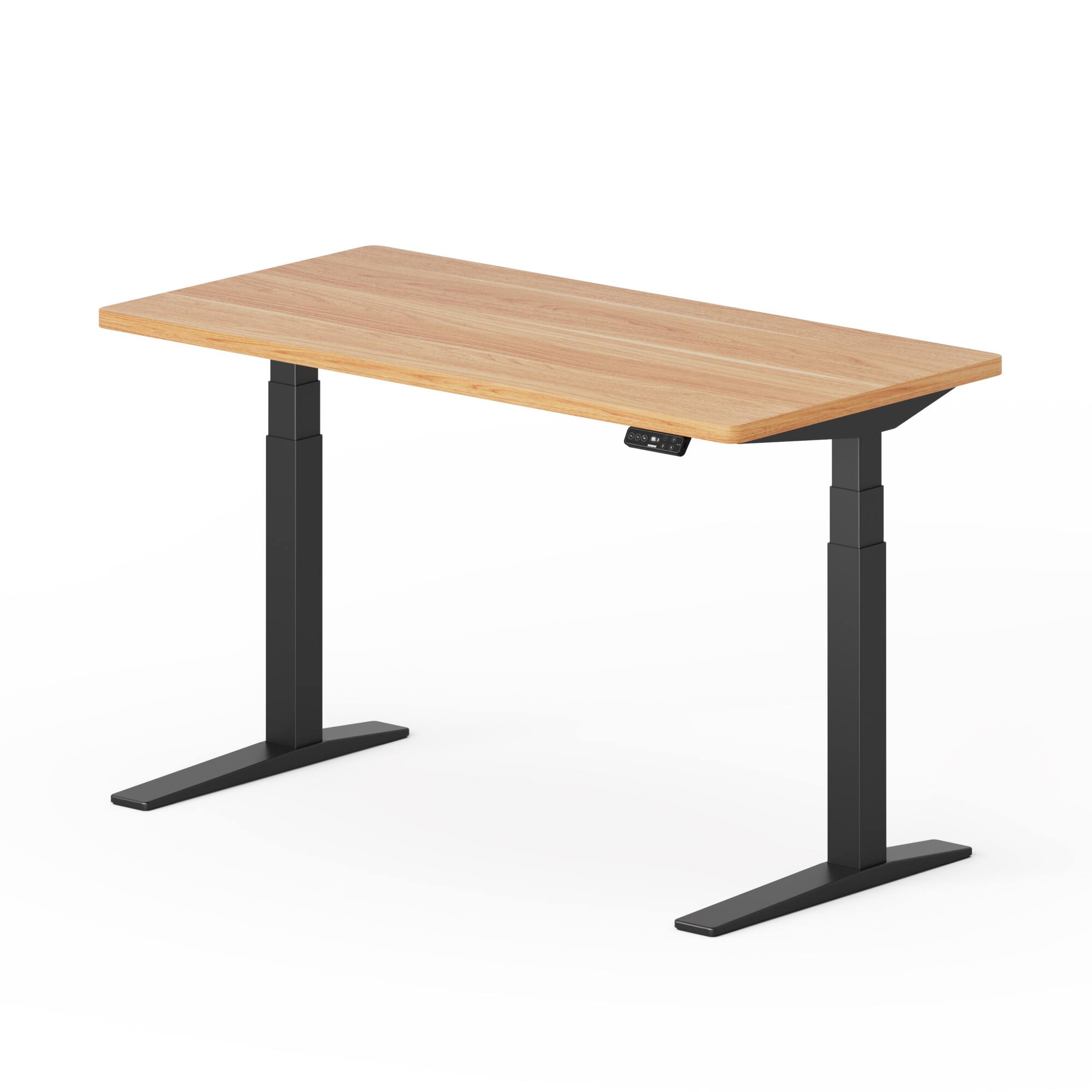 Angle. FlexiSpot - FlexiSpot E7Pro 55''W Electric Adjustable Standing Desk Chipboard, Maple/Black - Maple.