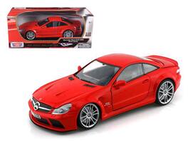 Mercedes SL65 AMG Black Series (R230) 1/18 Diecast Model Car by Motormax - Red