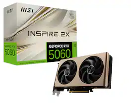 MSI - NVIDIA GeForce RTX 5060 8G INSPIRE 2X OC 8GB GDDR7 PCI Express Gen 5 Graphics Card - Black
