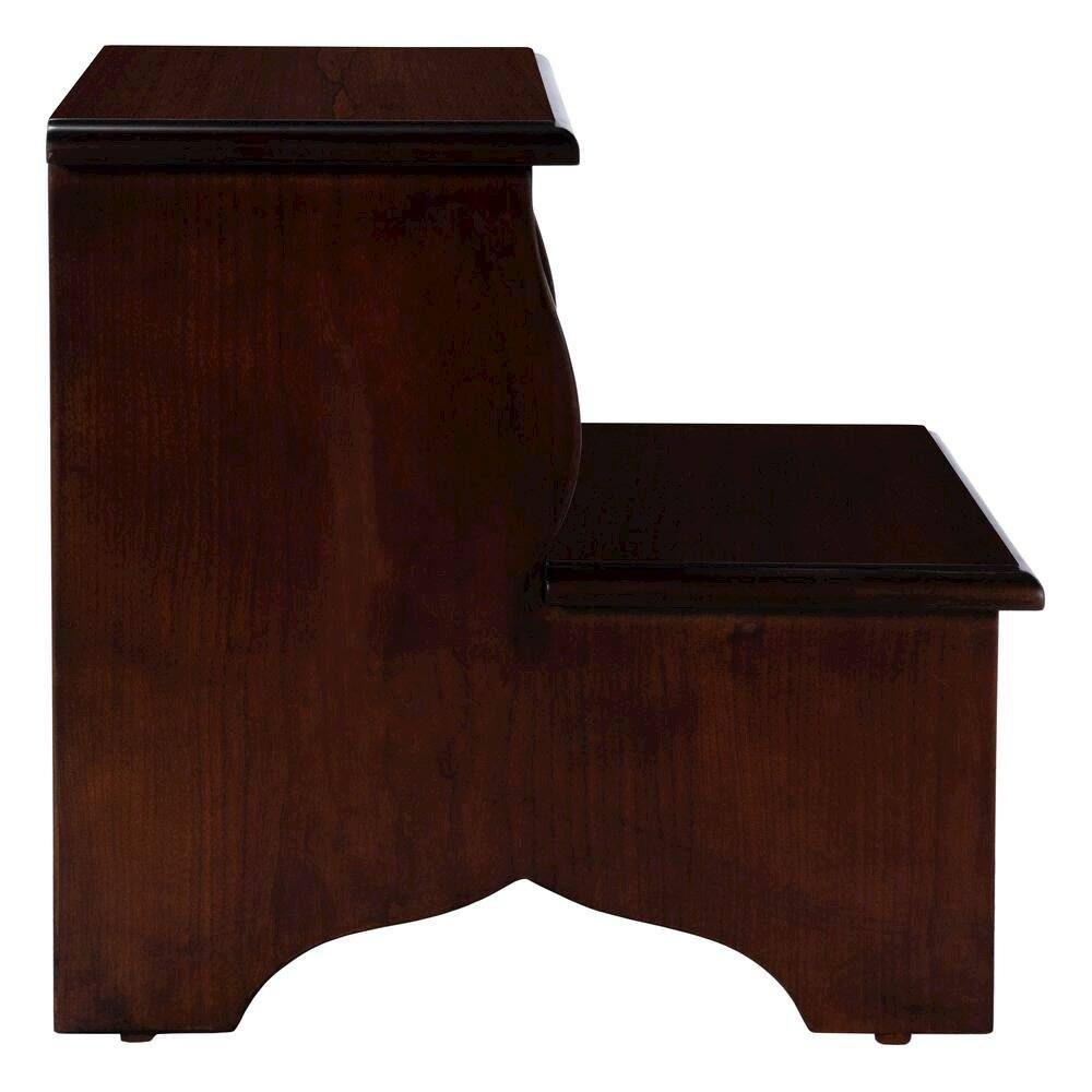 Front. Starlight Canyon Home - Dark Brown Wooden Step Stool for Adults and Kids with Durable Design - Dark Brown.