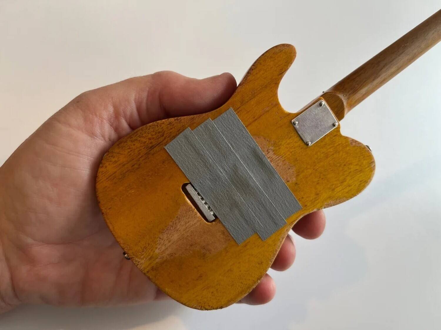 Alt View 3. Axe Heaven - Axe Heaven -Terry Kath - Terry Kath Chicago 1966 Fender Telecaster Mini Guitar Replica Collectible   - Collectibles - Multicolor.