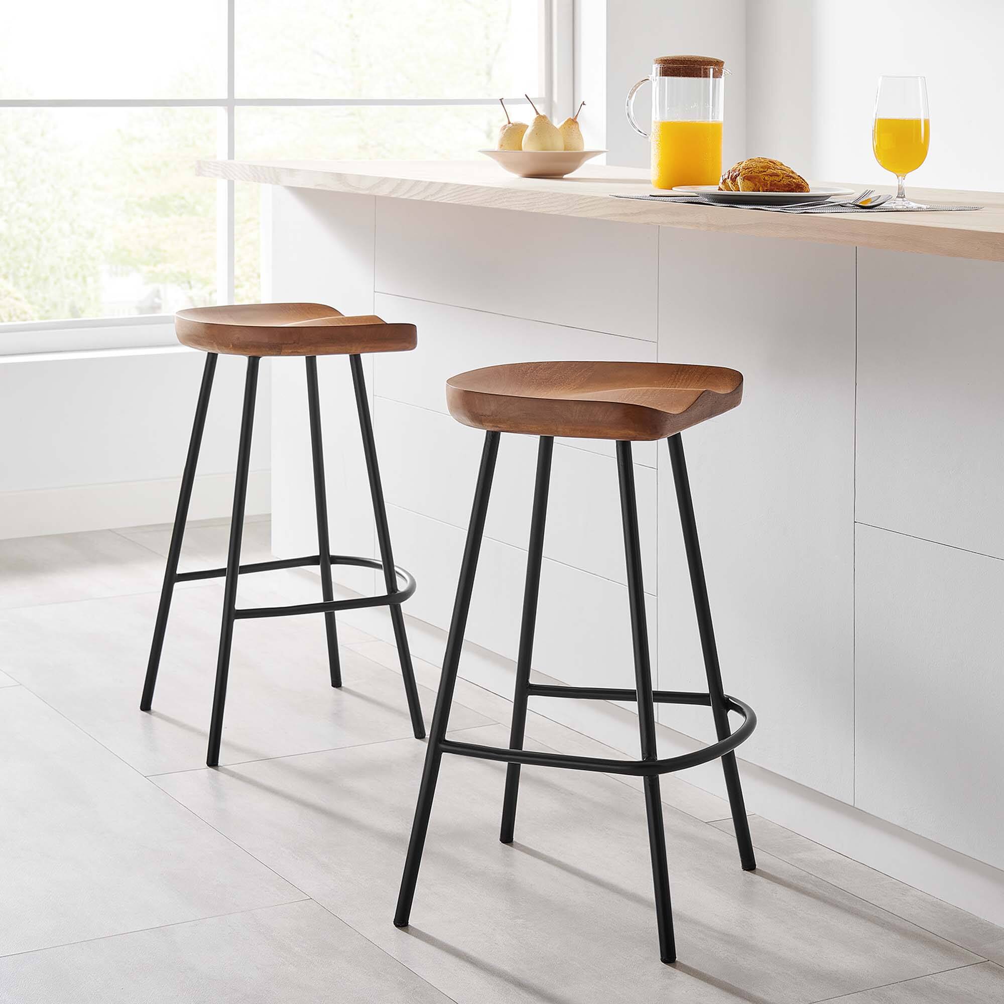 Alt View 5. Modway - Concord Backless Wood Counter Stools Set of 2 by Modway - 0.