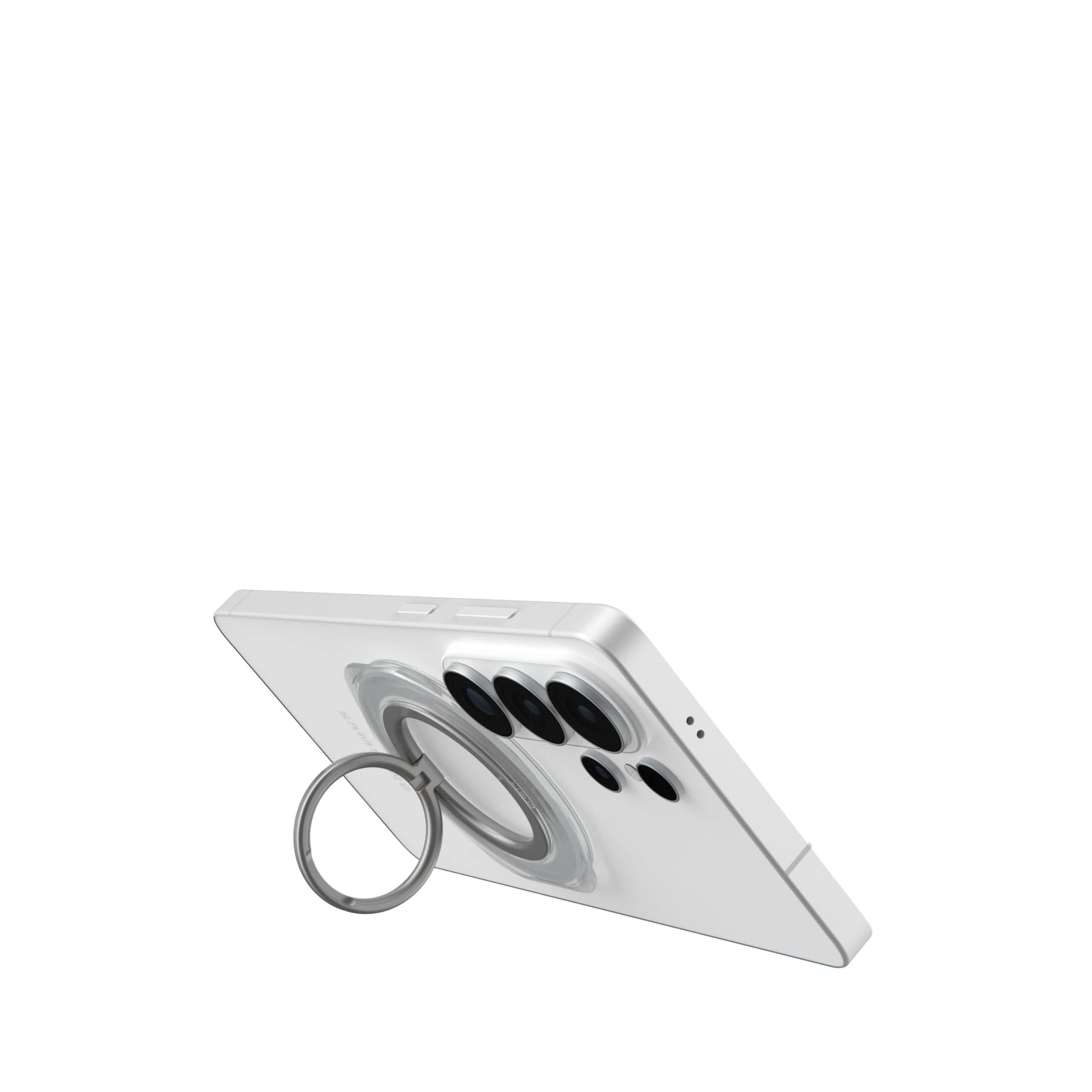 Alt View 3. UAG - Mag Ring Stand LT, Ultra Strong Magnet w/ Multi-Viewing Kickstand, Universal MagSafe Phone Grip & Stand - Transparent Ice.