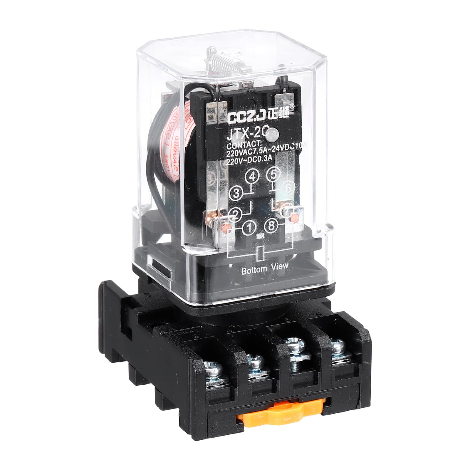 Unique Bargains - DPDT Electromagnetic Power Relay, AC 380V Coil 10A, 8 Pin MK2P-I Small Relay with Socket Base, 2NO/2NC JTX-2C - Black price history on PriceWatchPro