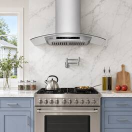Brano - 36 inches - Convertible - Wall Range Hood - SLIVER