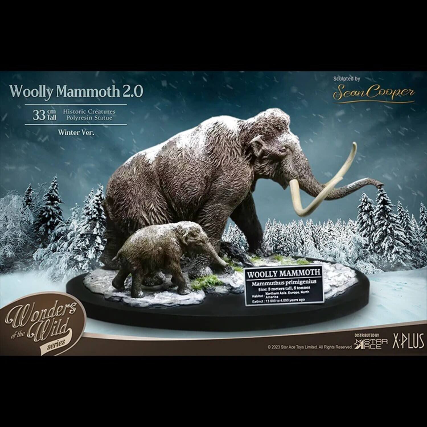 Wonders of the Wild Series - Wolly Mammoth Winter Statue - COLLECTIBLES