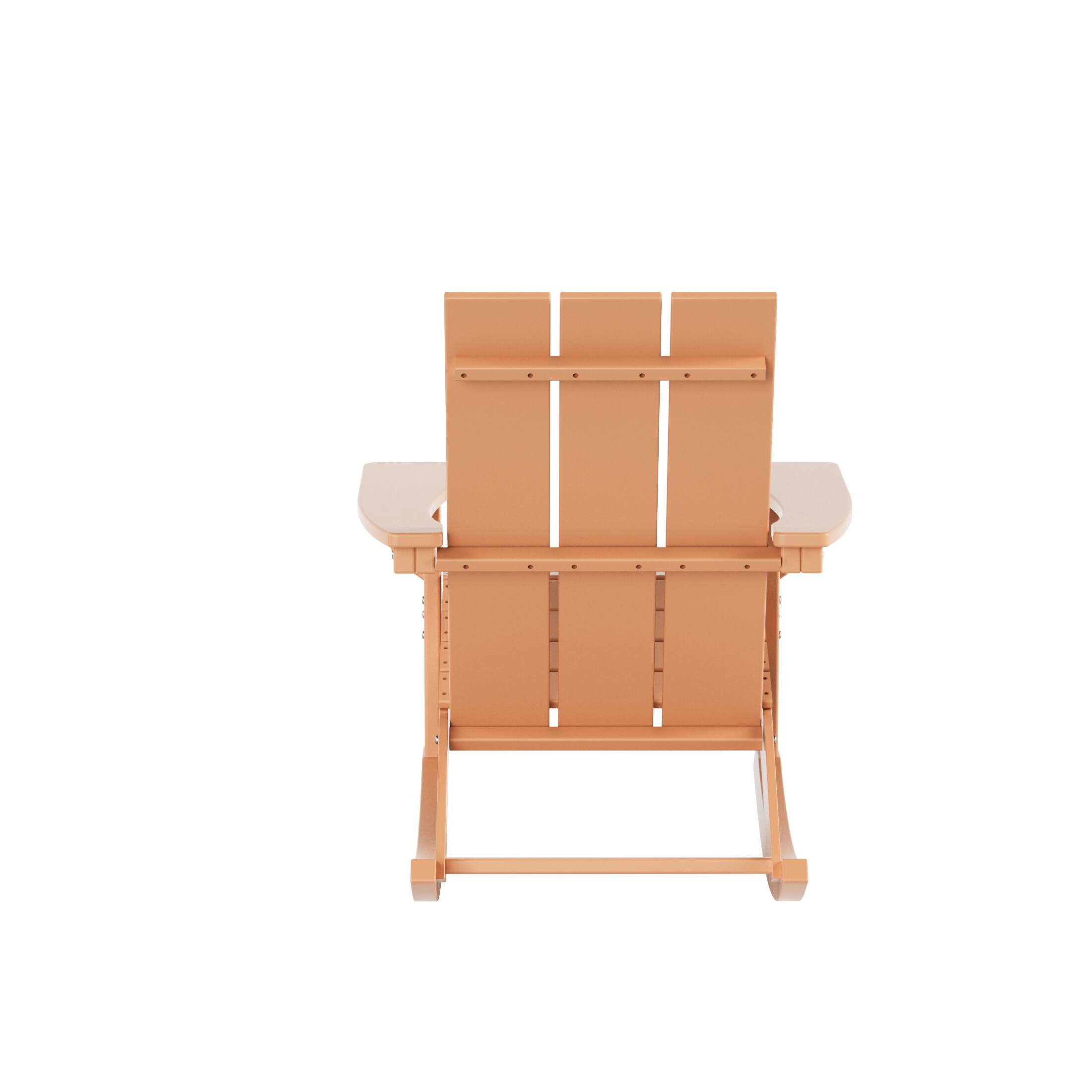 Alt View 2. WestinTrends - WestinTrends Ashore Outdoor Patio Modern Adirondack Rocking Chair - Teak.