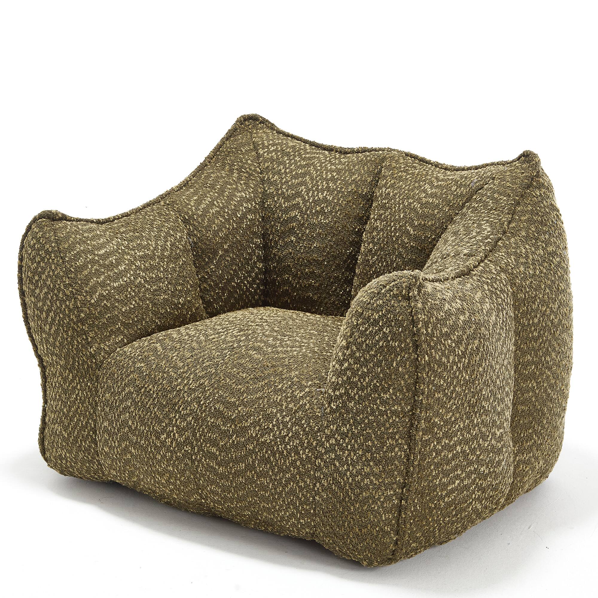 Alt View 6. GOODSILO - Premium Square Lazy Sofa Chair with High-Resilience Foam for Living Room and Bedroom Comfort - Olive Green.