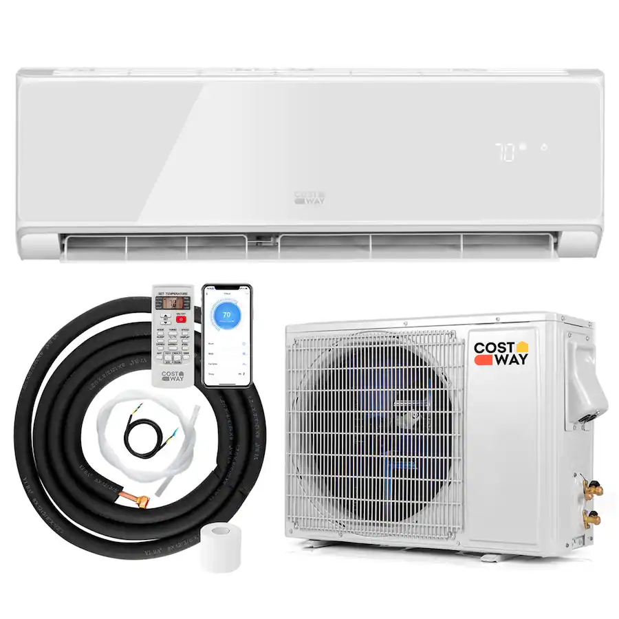 Costway 12000 BTU Wifi Enabled Mini Split Air Conditioner Heater