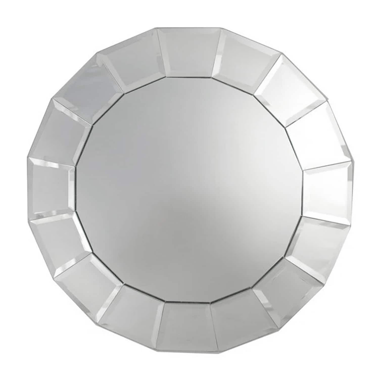 American Atelier - Mirror Glass Charger Plate 13"D Beveled - Clear