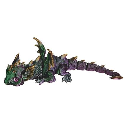 Front. FC Design - FC Design 7"W 3D Dragon Lying Figurine Computer Desk Tabletop Decoration - Multi-Color.
