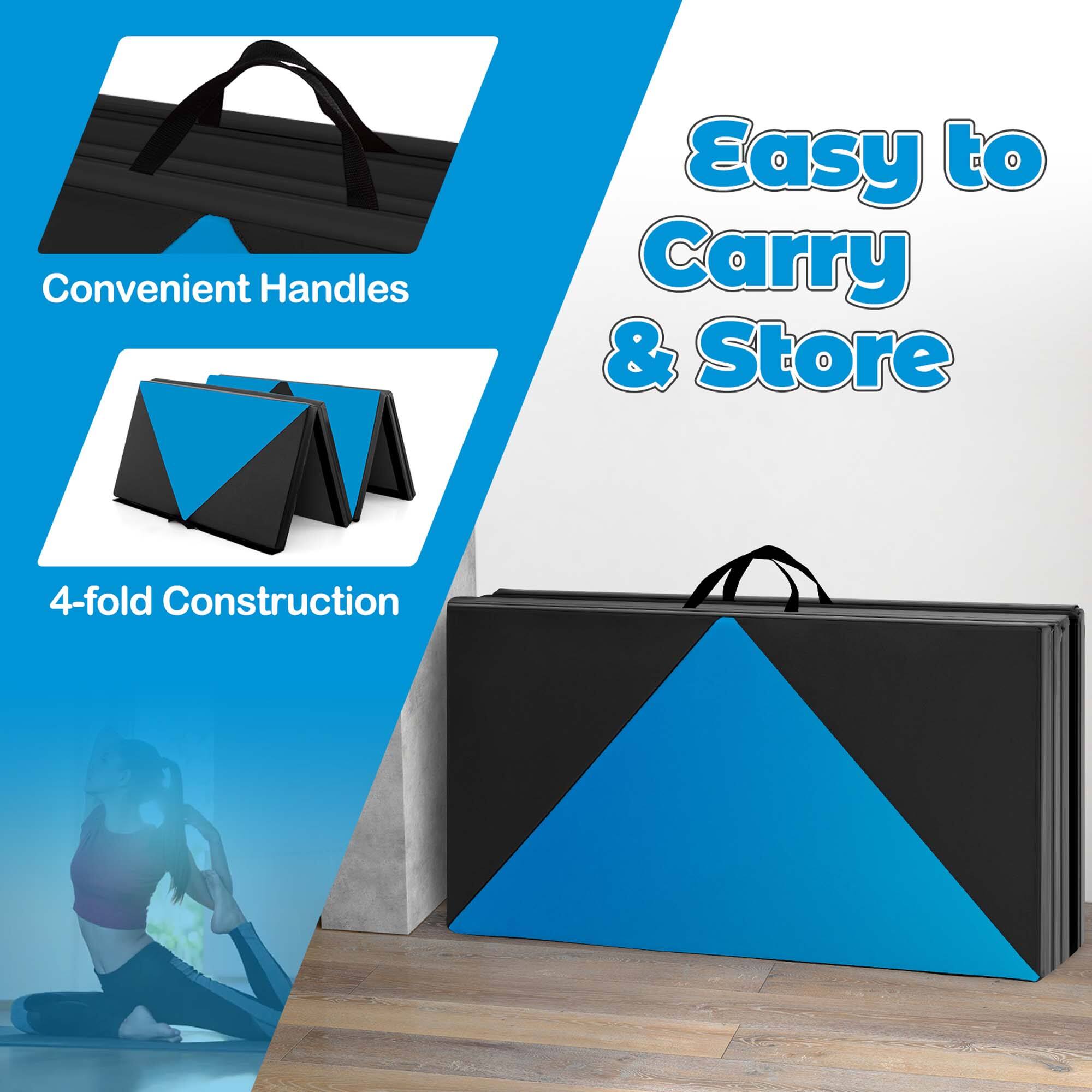 Convenient Handles  
Easy to Carry & Store  
4-fold Construction
