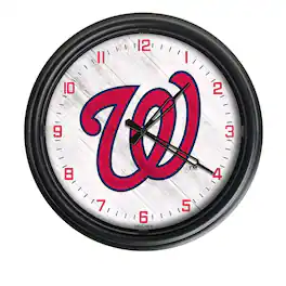 Holland Bar Stool Co. - Washington Nationals Indoor/Outdoor LED Wall Clock - Multicolor