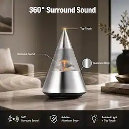 Anysun - 360° Surround Sound Portable Bluetooth Speaker