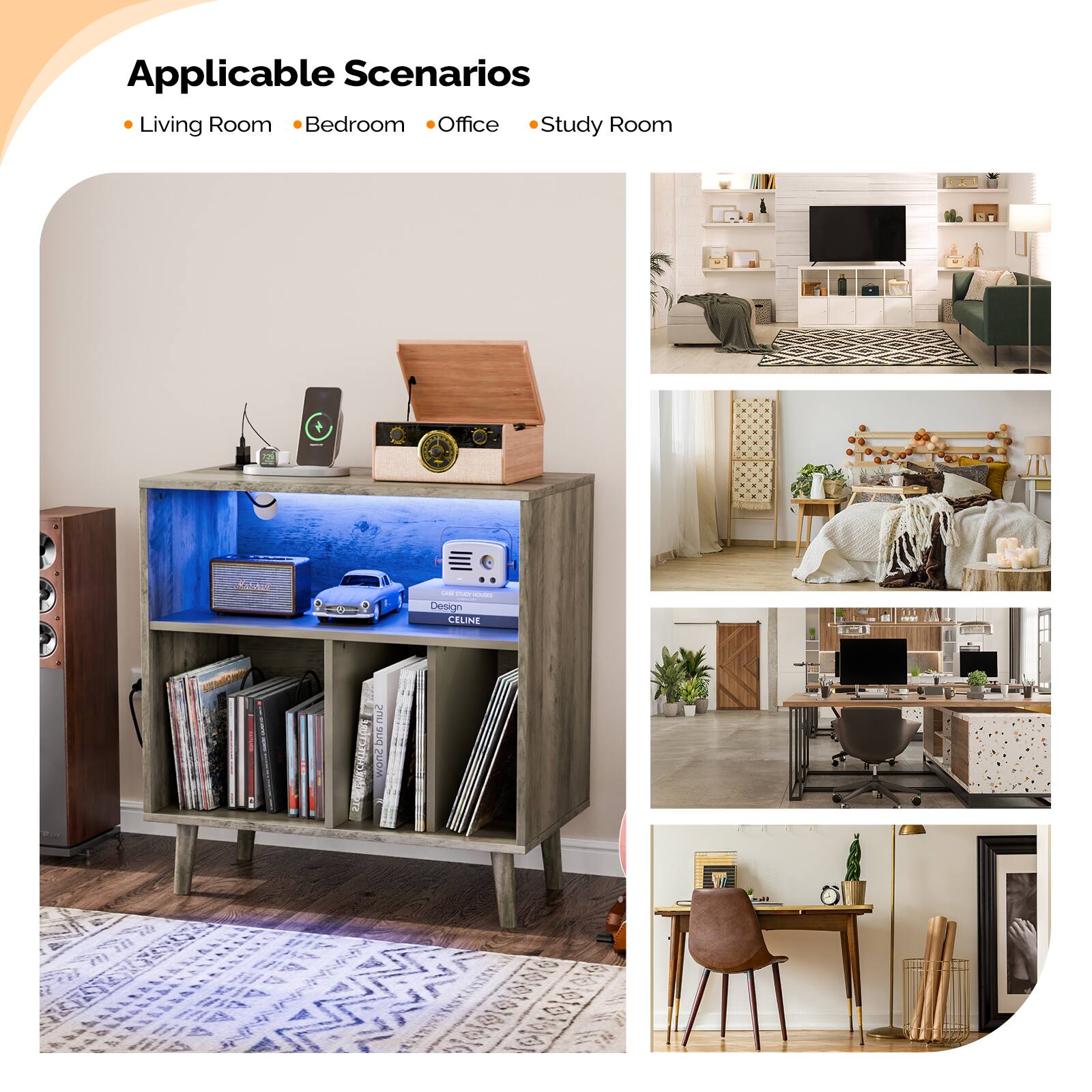 Applicable Scenarios  
- Living Room  
- Bedroom  
- Office  
- Study Room  

Design: CELINE EMIOA