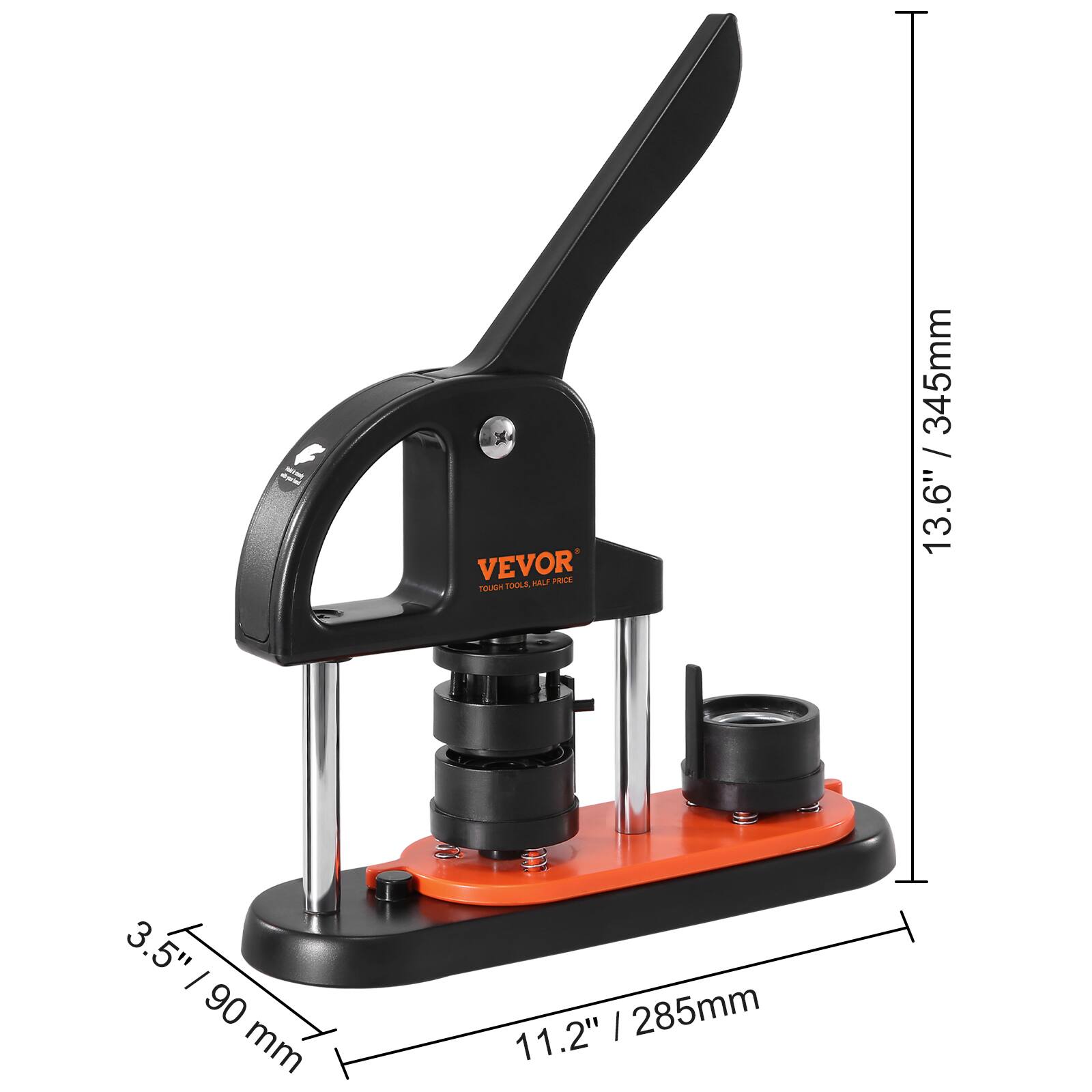 VEVOR TOOL  
TOUGH TOOLS. HALF PRICE.

- Height: 13.6" / 345mm
- Width: 11.2" / 285mm
- Depth: 3.5" / 90mm