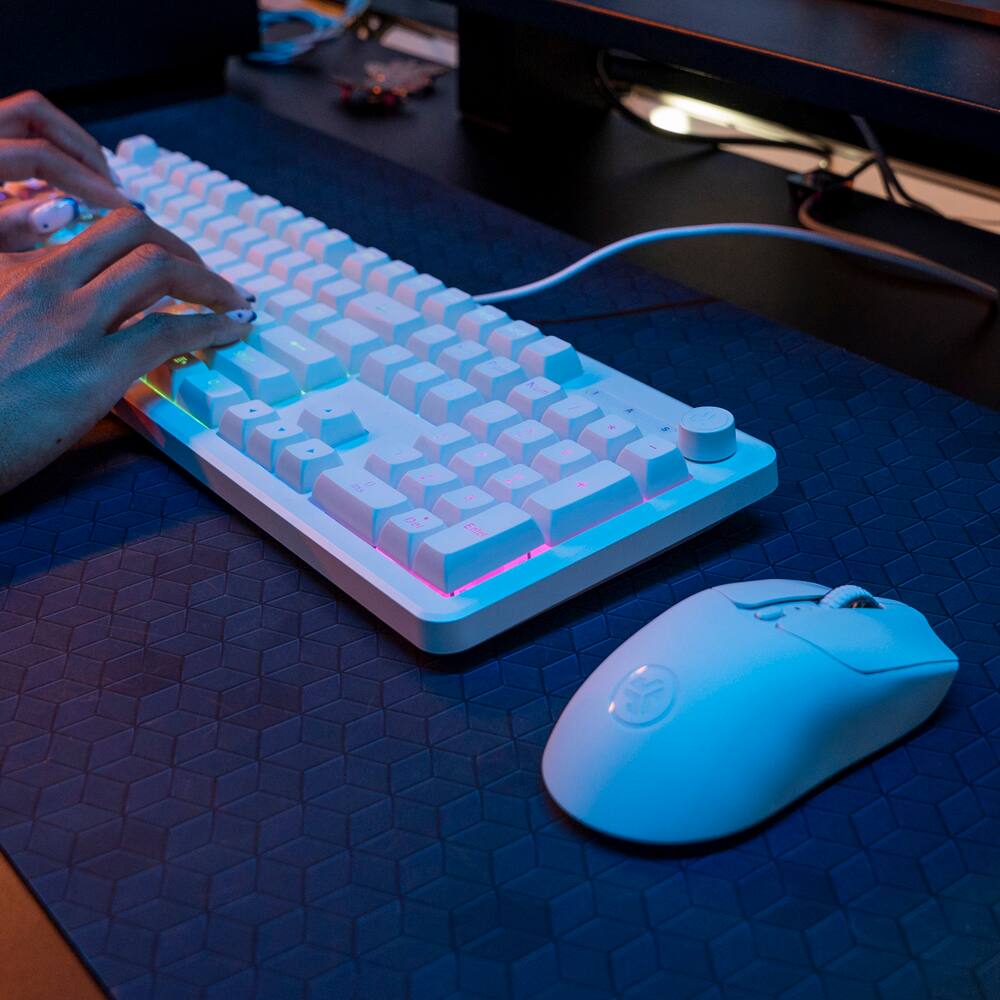 Left. JLab - Nightfall Wireless Gaming Mouse - White.