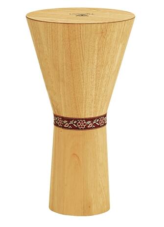 Front. Tycoon Percussion - 12" Djembe Cajon, Hybrid Between the Box Cajon & Traditional Djembe, Handcrafted Siam Oak Body.