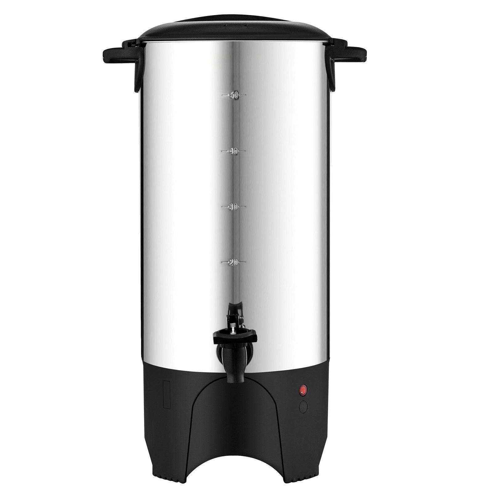 Alt View 8. Glintex - Commercial Coffee Urn 50 Cup Stainless Steel Fast Brew Large Coffee Maker for Catering and Events - Silver.