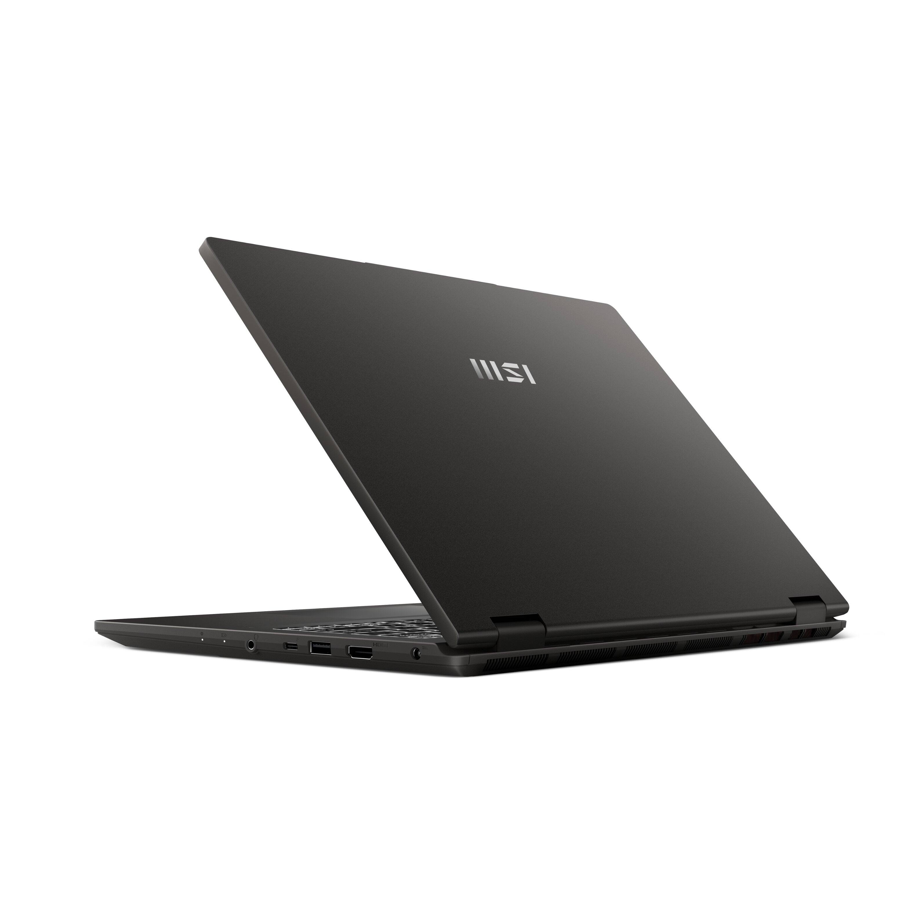Back. MSI - MSI Venture A14 AI+ 14” FHD+ Touchscreen Laptop - AMD Ryzen AI 5 340 2025 - AMD Radeon Graphics 16GB RAM  512GB Storage - Solid Gray.