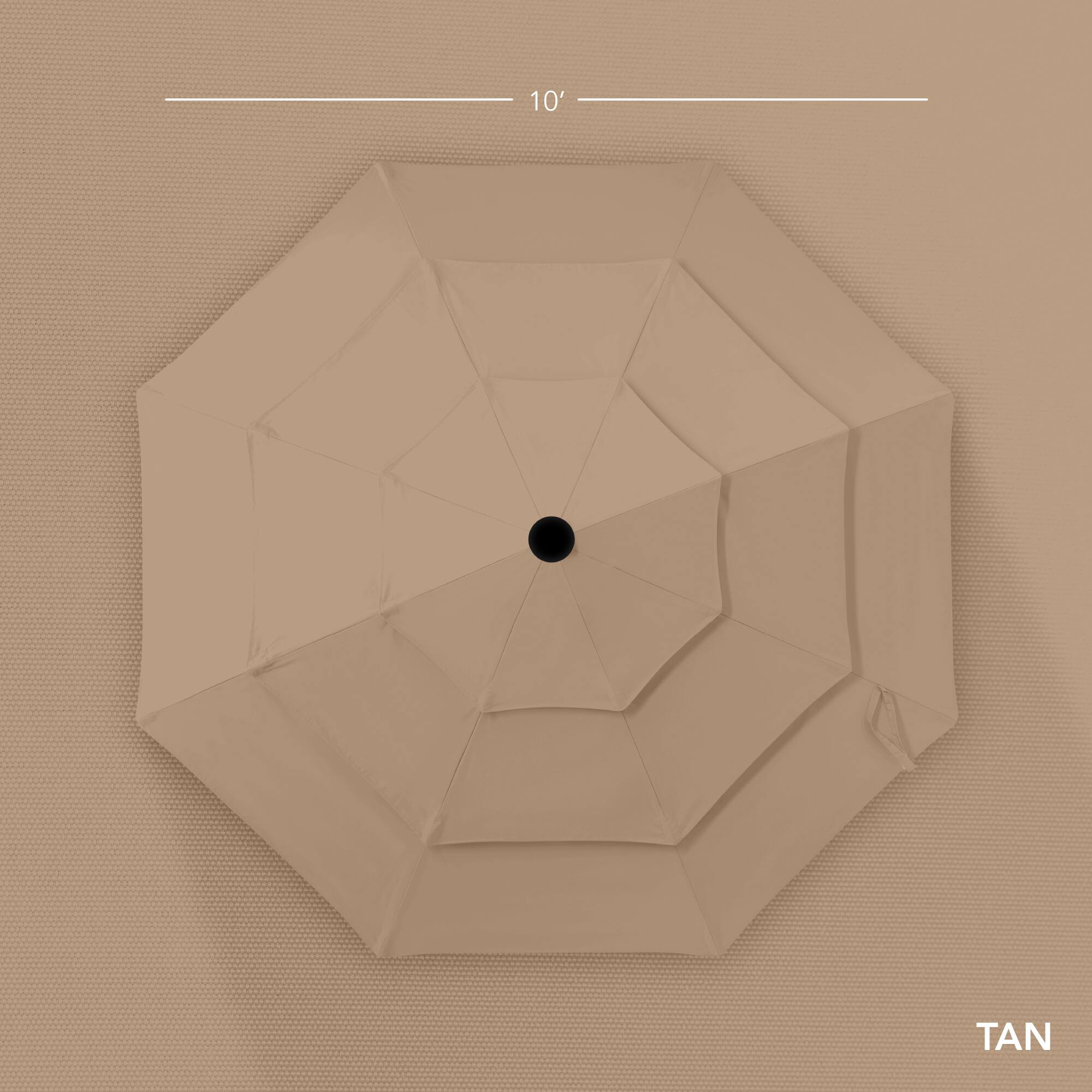 The text on the image is "10' TAN".