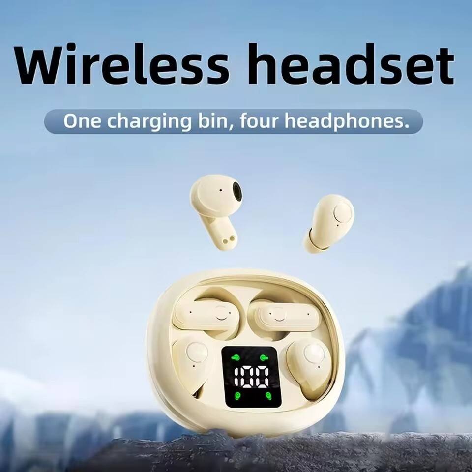 Wireless headset  
One charging bin, four headphones.