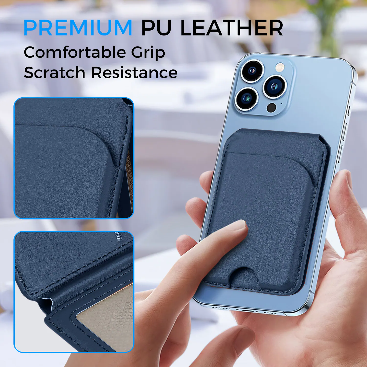 PREMIUM PU LEATHER  
Comfortable Grip  
Scratch Resistance