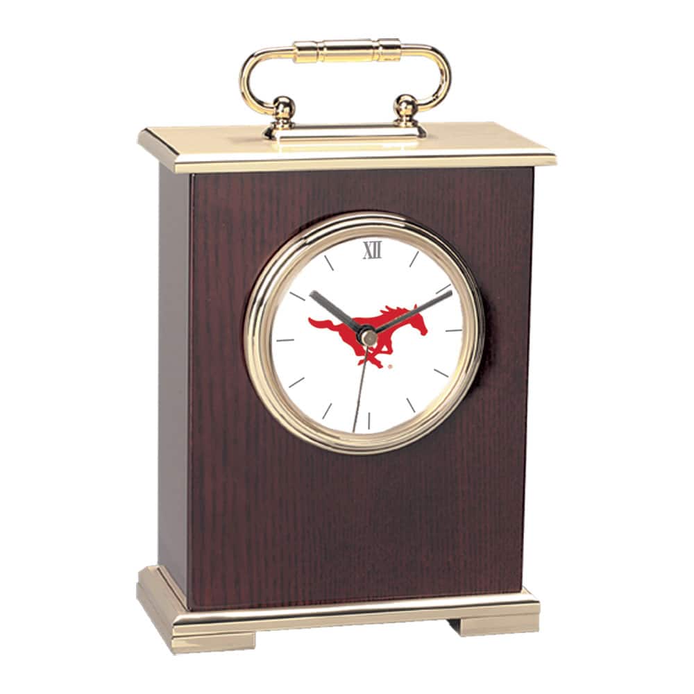 Jardine - SMU Mustangs Primary Team Logo Carriage Clock - Gold