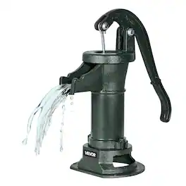 VEVOR - Well Hand Pitcher Pump, 25 ft Maximum Lift, Antique Cast Iron Manual Hand Water Pump, NPT 1-1/4 in Connection - Dark green