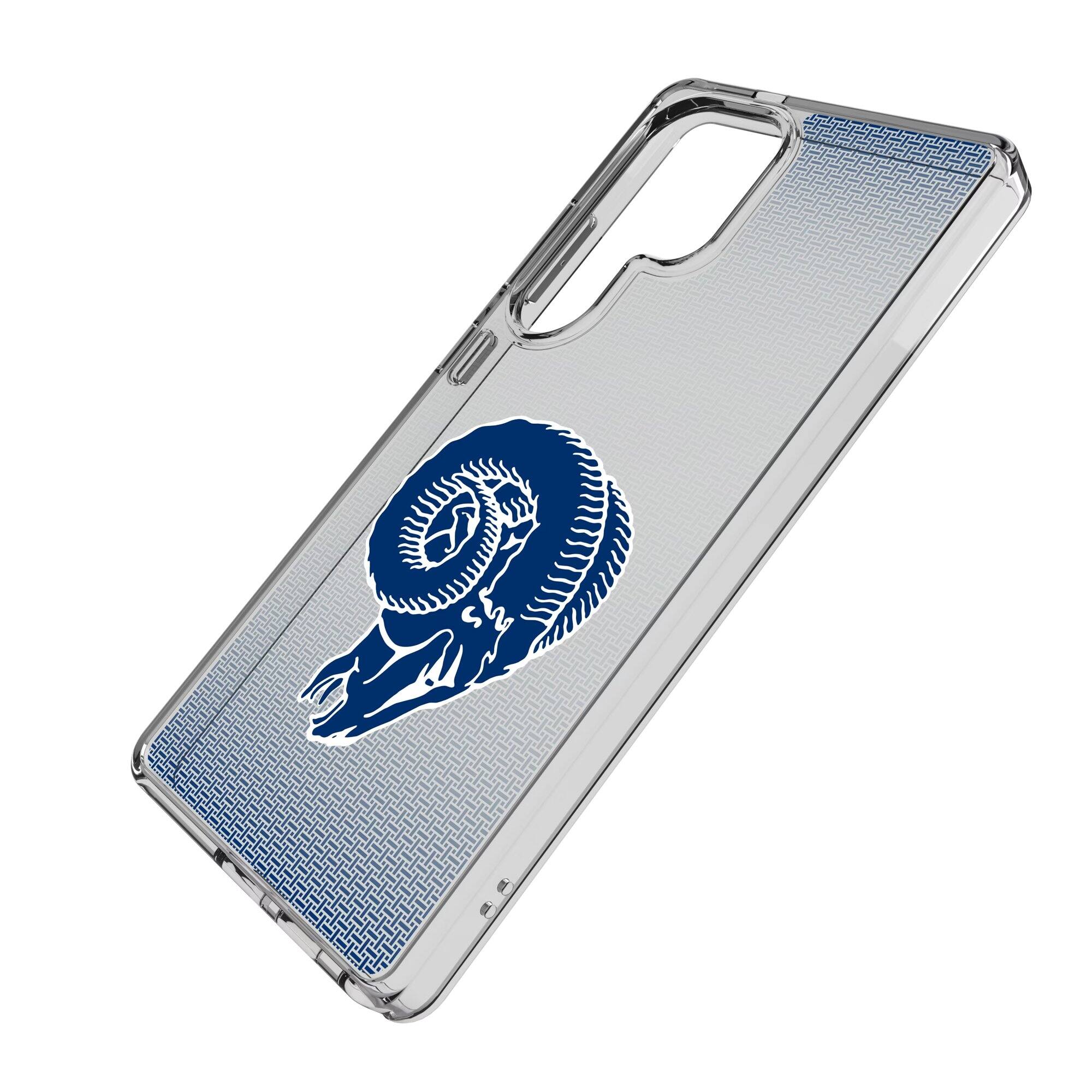 Alt View 1. Keyscaper - Los Angeles Rams Linen Logo Galaxy Clear Case - S25 Ultra - Multicolor.