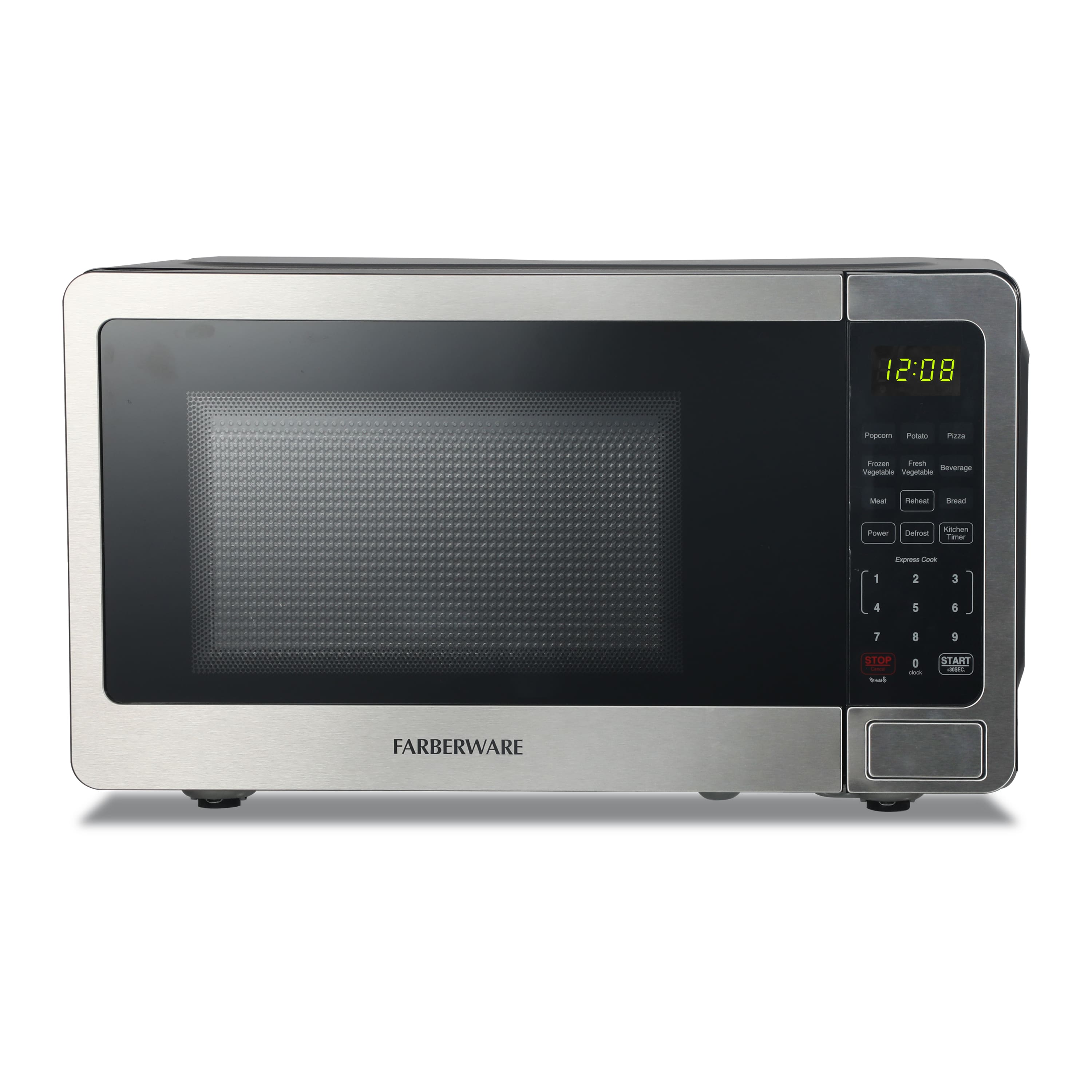 Farberware - Countertop Microwave Oven, 0.7 Cu. Ft., 700W - Stainless Steel