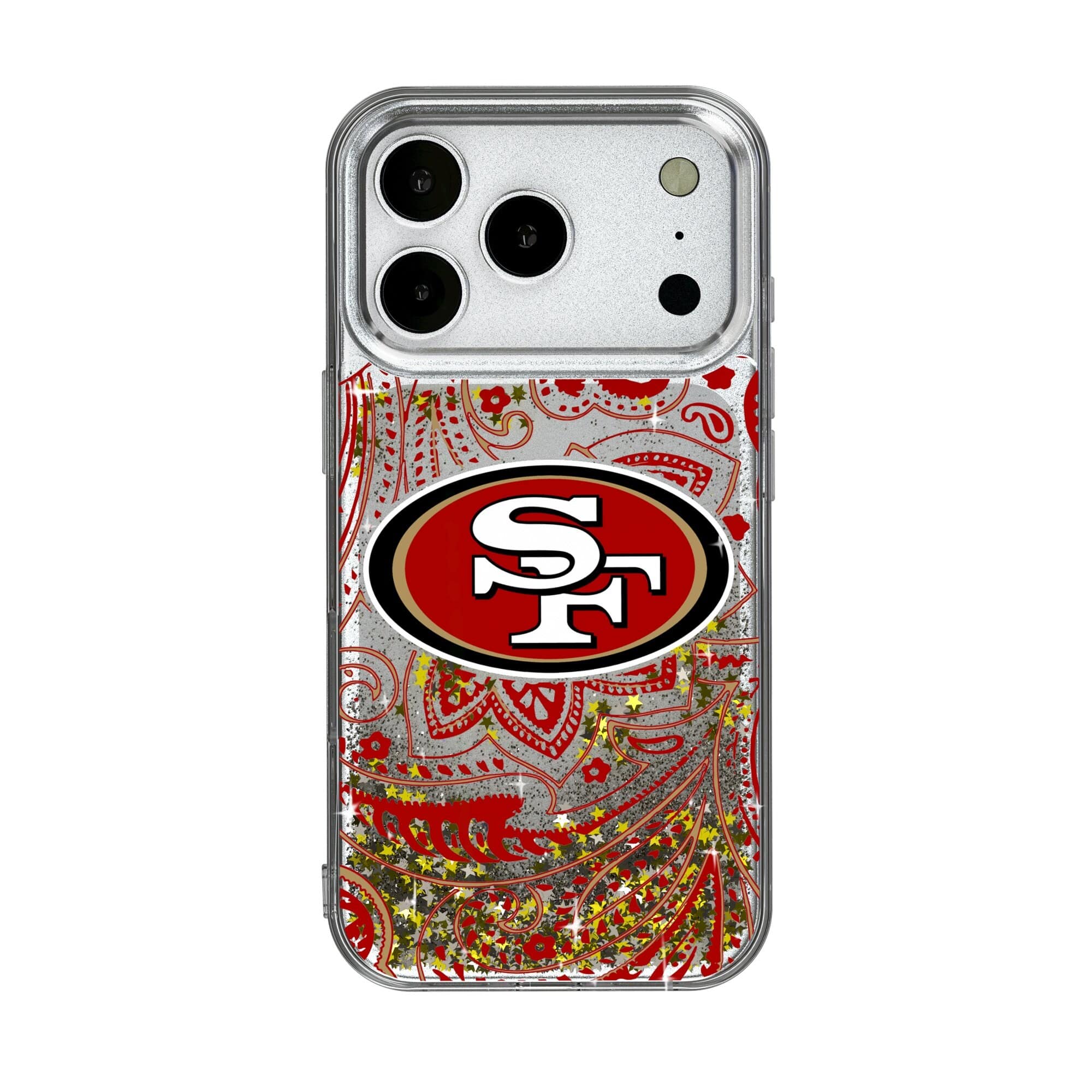 Keyscaper - NFL - San Francisco 49ers iPhone Paisley Design Glitter Case - 17 Pro Max - Multicolor price history on PriceWatchPro
