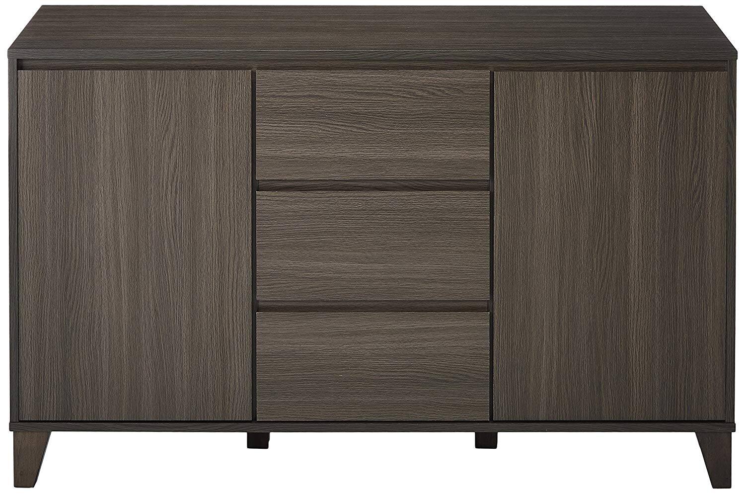 Angle. Kings Brand Furniture - Kings Brand Furniture – Wood Buffet Server Cabinet Console Table, Oak Gray - Grey.